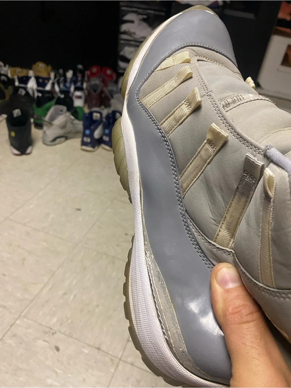 Jordan Men’s Retro 11 “cool gray” High-Top Basketball Shoes